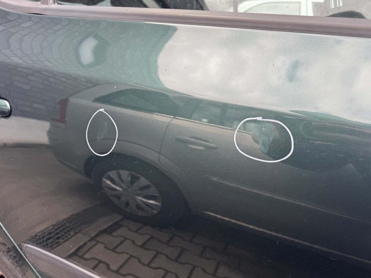 Skoda Fabia 2 original T&uuml;r hinten rechts LF6K Highland Gr&uuml;n Flie&szlig;heck Rohbau Bj.2008